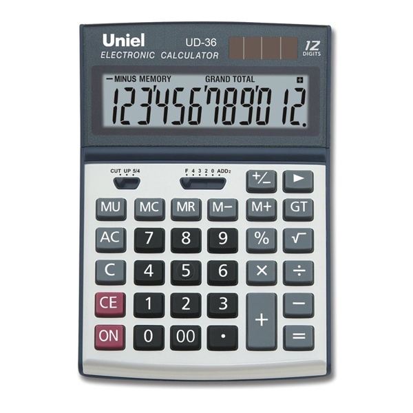 Калькулятор 12-разряд.Uniel UD36 с подъемным дисплеем