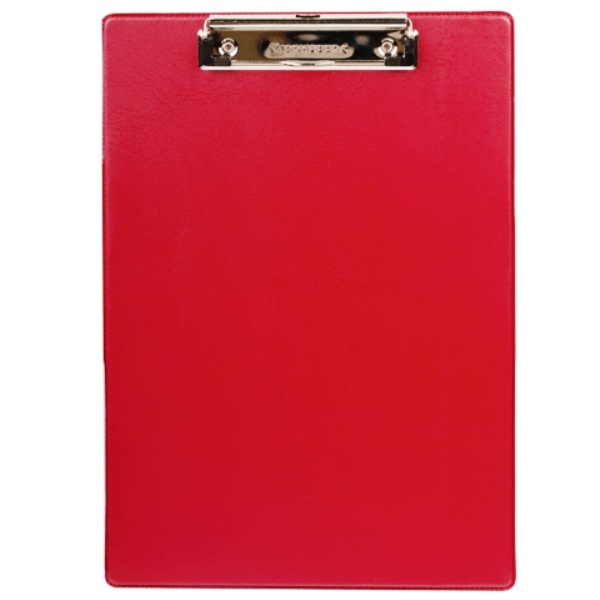 Доска-планшет BRAUBERG с верхним прижимом, А4, 22,8*31,8см, картон/ПВХ, бордовая