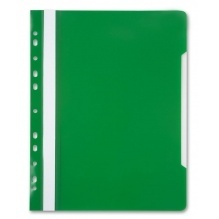 Папка-скоросшиватель Бюрократ -PS-P20GRN  A4. пластик с перф, зеленый