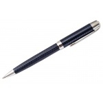 Ручка шар.Delucci,0,8мм, черная, поворотный механизм,корпус черно-синий с хромом, инд.уп.