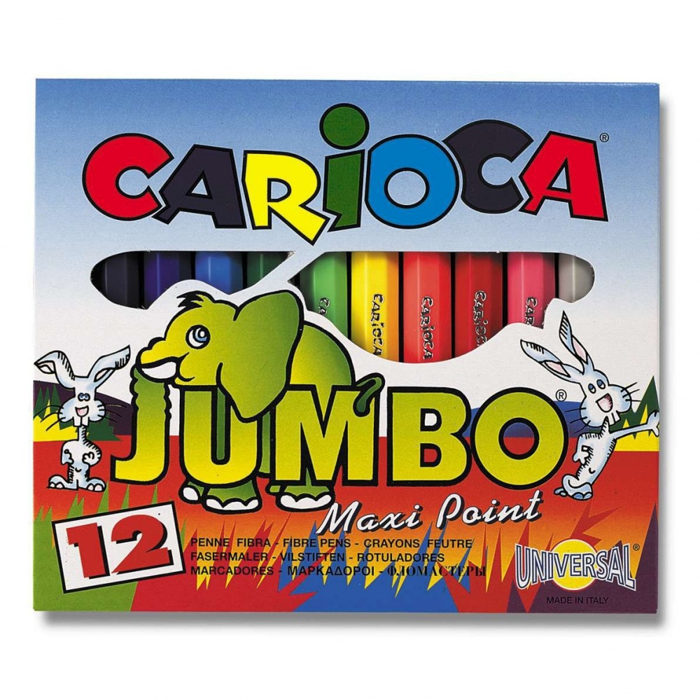 Фломастеры Carioca  Jumbo 12цв