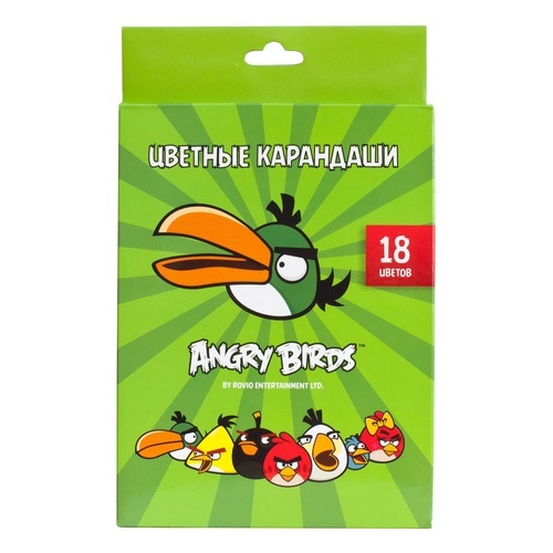 Карандаши 18цв. Hatber Angry Birds  