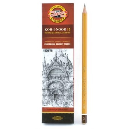 Карандаш Koh-i-Noor ч/гр заточ.7В 1500/7В 